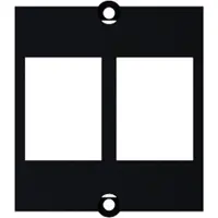 Bachmann maatwerk module frame 2x Keystone met metalen beugel, zwart