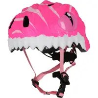 Crazy Safety - Kinderfietshelm - Fietshelm voor kinderen - Roze Dino - EN1078 Gecertificeerd - Maat M - 54/59 cm verstelbaar