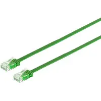 S-Conn Patchkabel-Flachkabel U/UTP cat. 6 slim grün 1m