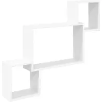 vidaXL Wandplank Muurmontage Wit 91,5 x 15 x 76 cm Bewerkt hout
