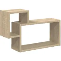 vidaXL Wandplank Muurmontage Sonoma Eiken 55 x 15 x 35 cm Bewerkt hout