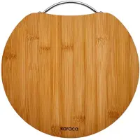 Karaca Owen - Ronde Snijplank - Groot - Bamboe Houten Serveerplank - Rond - Keukenplank