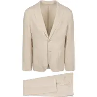 Suitable Washed Linen Suit Ecru | Off-White | Maat 50