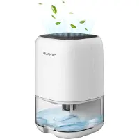 Auronic Luchtontvochtiger – 450 ml/dag – 1000 ml Reservoir – LED Sfeerlamp – Compact & Energiezuinig – Voor 10-20 m²