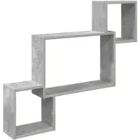 vidaXL Wandplank Muurmontage Betongrijs 91,5 x 15 x 76 cm Bewerkt hout