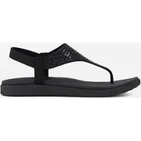 SKECHERS Teenslipper 'Meditation Luxe' zwart