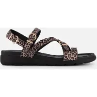 Tamaris Sandalen met riem bruin / zwart