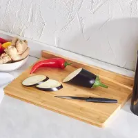 Karaca Lalin - Snijplank - 30 x 40 cm - Bamboe Keukenplank - Extra Dik - Houten Snij- en Serveerplank