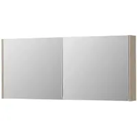 Ink SPK1 Spiegelkast 2 Deuren - 140x60cm - Ivoor Eiken - Spiegels, Spiegelkasten - 8718835157128