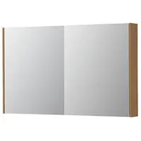 Ink SPK2 Spiegelkast 2 Deuren - 120x74cm - Blank Eiken - Spiegels, Spiegelkasten - 8718835397760