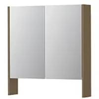 Ink SPK3 Spiegelkast 2 Deuren - 70x74cm - Olijf Eiken - Spiegels, Spiegelkasten - 8718835397982
