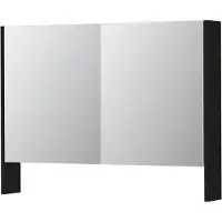 Ink SPK3 Spiegelkast 2 Deuren - 100x74cm - Fineer Matt Intens Black - Spiegels, Spiegelkasten - 8718835398118