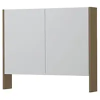 Ink SPK3 Spiegelkast 2 Deuren - 90x74cm - Olijf Eiken - Spiegels, Spiegelkasten - 8718835398064