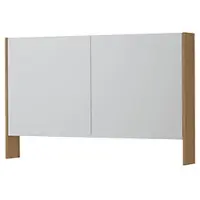 Ink SPK3 Spiegelkast 2 Deuren - 120x74cm - Blank Eiken - Spiegels, Spiegelkasten - 8718835398125