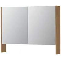 Ink SPK3 Spiegelkast 2 Deuren - 100x74cm - Blank Eiken - Spiegels, Spiegelkasten - 8718835398088