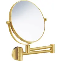 Smedbo Outline Vergrotingsspiegel Draaibaar - Mat Messing - Rond - Spiegels, Scheer/make-up Spiegels - 7391447093391