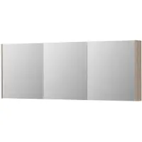 Ink SPK1 Spiegelkast 3 Deuren - 160x60cm - Ivoor Eiken - Spiegels, Spiegelkasten - 8718835157135