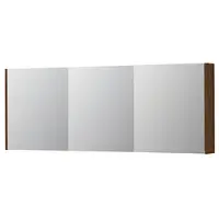 Ink SPK1 Spiegelkast 3 Deuren - 160x60cm - Warm Walnoot - Spiegels, Spiegelkasten - 8718835397494