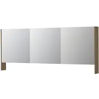 Ink SPK3 Spiegelkast 3 Deuren - 180x74cm - Olijf Eiken - Spiegels, Spiegelkasten - 8718835398262