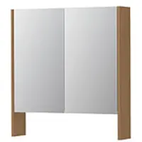 Ink SPK3 Spiegelkast 2 Deuren - 70x74cm - Blank Eiken - Spiegels, Spiegelkasten - 8718835397968