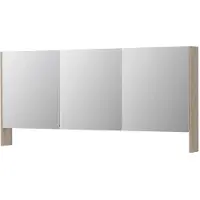 Ink SPK3 Spiegelkast 3 Deuren - 160x74cm - Ivoor Eiken - Spiegels, Spiegelkasten - 8718835157043
