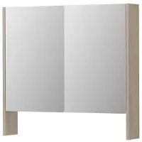 Ink SPK3 Spiegelkast 2 Deuren - 80x74cm - Ivoor Eiken - Spiegels, Spiegelkasten - 8718835156992