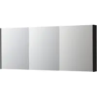 Ink SPK2 Spiegelkast 3 Deuren - 180x74cm - Fineer Matt Intens Black - Spiegels, Spiegelkasten - 8718835397913