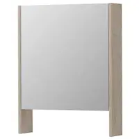 Ink SPK3 Spiegelkast 1 Deur - 60x74cm - Ivoor Eiken - Spiegels, Spiegelkasten - 8718835156978