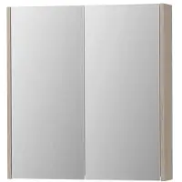 Ink SPK2 Spiegelkast 2 Deuren - 70x74cm - Ivoor Eiken - Spiegels, Spiegelkasten - 8718835156886