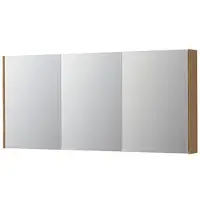 Ink SPK2 Spiegelkast 3 Deuren - 160x74cm - Blank Eiken - Spiegels, Spiegelkasten - 8718835397845