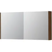 Ink SPK1 Spiegelkast 2 Deuren - 120x60cm - Warm Walnoot - Spiegels, Spiegelkasten - 8718835397418