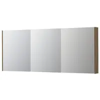 Ink SPK2 Spiegelkast 3 Deuren - 180x74cm - Olijf Eiken - Spiegels, Spiegelkasten - 8718835397906