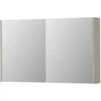 Ink SPK1 Spiegelkast 2 Deuren - 100x60cm - Mat Kasjmier Grijs - Spiegels, Spiegelkasten - 8718835150228