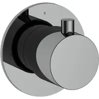 Hotbath Cobber CB010CEXT Afbouwdeel Stopkraan - Cold - Zwart Chroom - Kranen, Badkranen, Inbouw Badkranen - 8719638627665