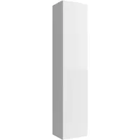 Alvoro Slim Kolomkast 140x30x24cm - Glans Wit - Badkamermeubels, Kolom- En Zijkasten