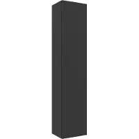 Alvoro Slim Kolomkast 140x30x24cm - Mat Zwart - Badkamermeubels, Kolom- En Zijkasten