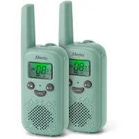 Alecto Walkie Talkie - Set van 2 - Oplaadbaar USB-C - 6 km bereik - Walkie Talkie voor Kinderen - FR10GR - Groen