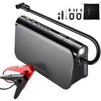 Woowind Compresseur d'air Booster de demarrage 3-en-1 Bora Plus Gris