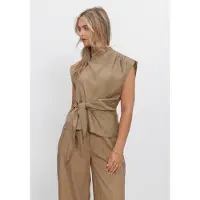 Ibana Dames Tops & T-shirts Tavir - Camel - Maat 40