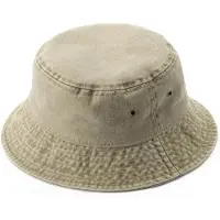 JeiibrZui Dames Heren - Katoen Bucket Hat - Verstelbaar 59-60 Cm - 1 Stuks - Lichtblauw Denim - Zonbescherming Voor Camping Wandelen Reizen Strand