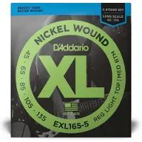 D'Addario EXL165-5 Nickel Wound 5 String Bass Custom Light 45-135 Long Scale