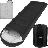 Trizand 2in1 toeristenslaapzak 21084 | Slaapzak Zwart | Sleeping bag