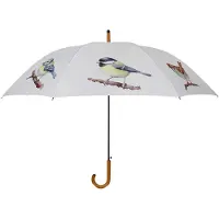 Esschert Design Paraplu Vogels Wit wit Polyester Paraplu
