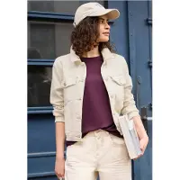 Street One Studio Street One Dames Gekleurd spijkerjack met borstzakken - Beige - 42