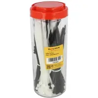 DeLOCK Cable tie assortment box 600 pieces black / white