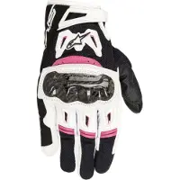 Alpinestars Stella SMX-2 Air Carbon V2 Zwart Wit Fuchsia Maat S
