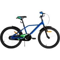 Happiq Kinderfiets – Voor jongens 3-9 jaar – Met stabilisatoren, handrem en terugtraprem – 30-51 cm, blauw