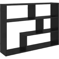 vidaXL Wandplank Muurmontage Zwart eiken 95 x 20 x 69,5 cm