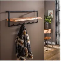 Meubelplaats Kapstok Edge Acacia 6 Haken |