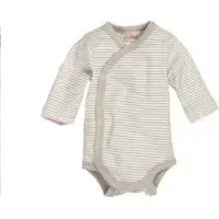 Playshoes Romper wrap body - Wit grijs gestreept